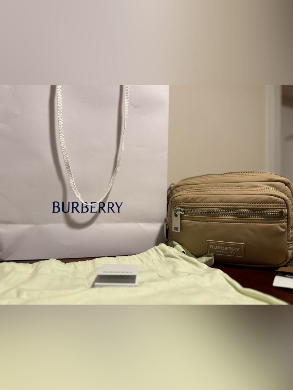 NWT Burberry Ellison / Warner Nylon Crossbody Messenger Bag
